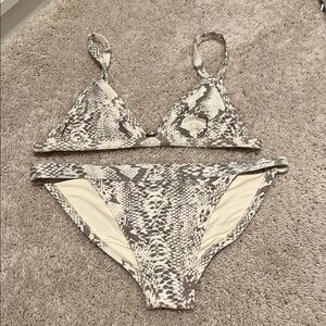 Snakeskin Print Bikini Set